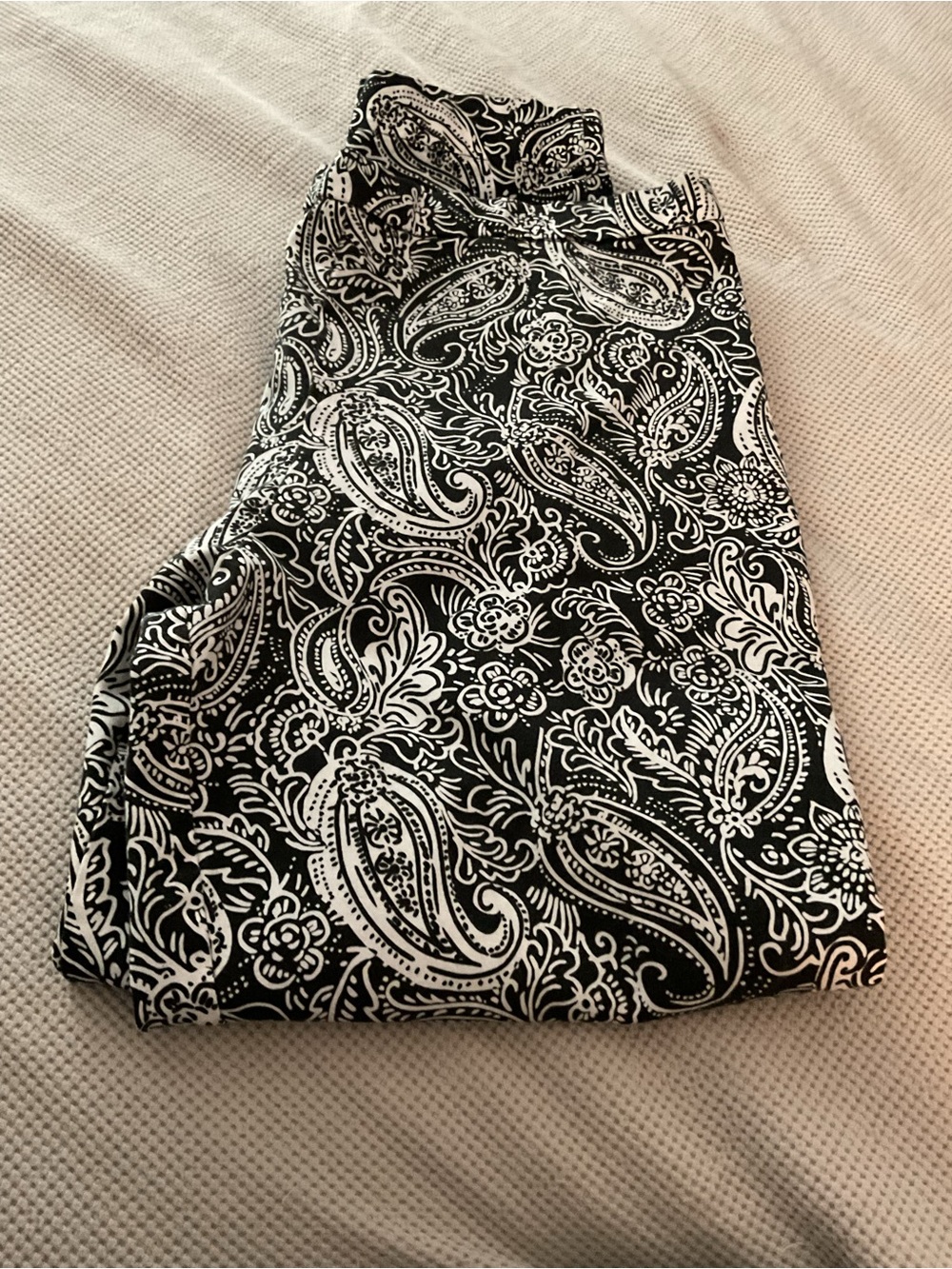 Isaac Mizrahi Black and White Paisley Maxi Skirt